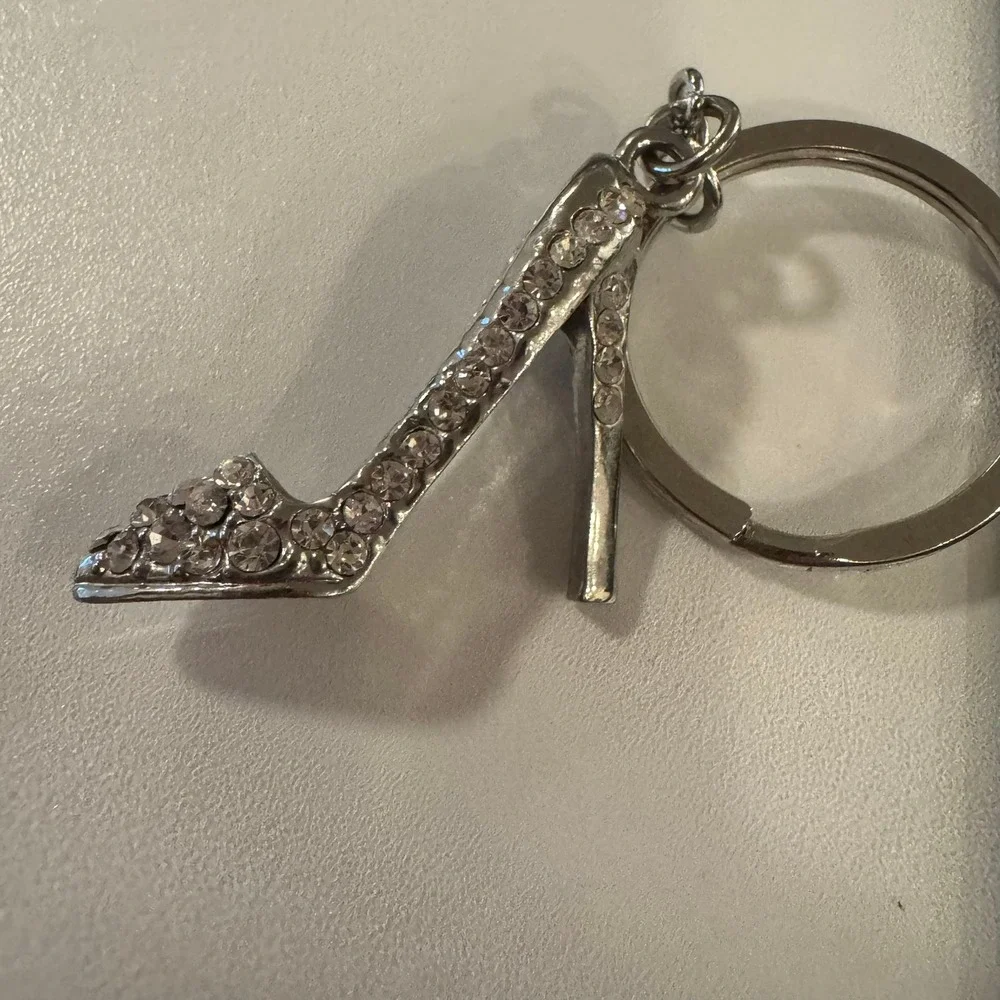 Rhinestone High Heel Shoe Keychain‎ Bling Sparkly Charm Purse Accessory